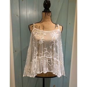 White Lace Off The Shoulder Top